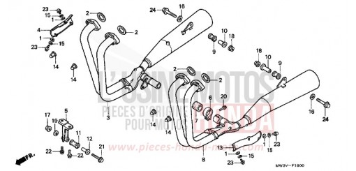 SILENZIATORE DI SCARICO CB750F2W di 1998
